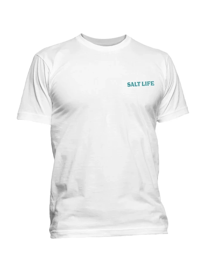 Salt Life SLM10953 Mens Drink Like A Fish Short Sleeve Tee White - Image 2