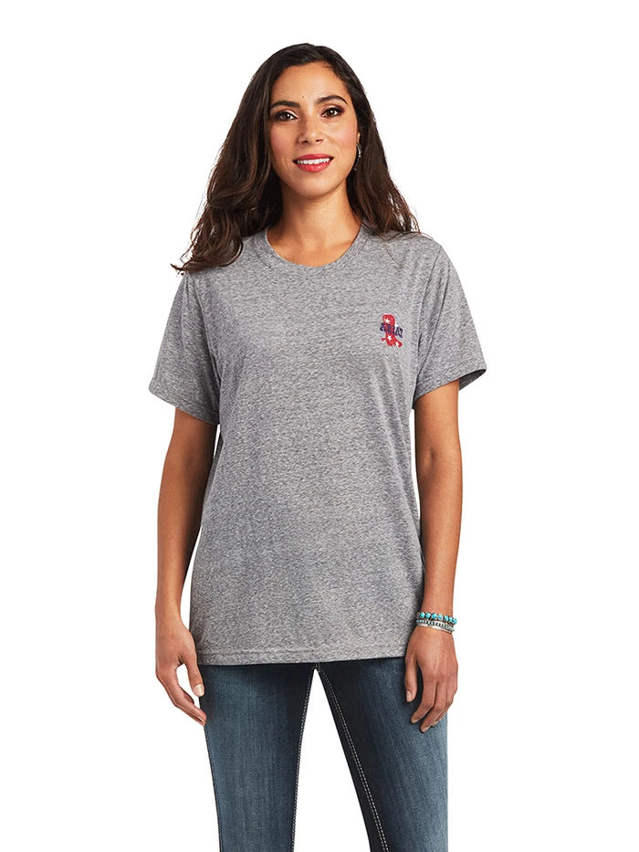 Ariat 10040511 Womens Singing The Blues Tee Charcoal Grey - Image 2