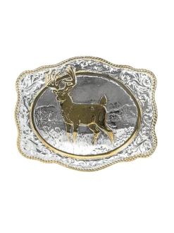 Crumrine 38062 Vintage Buck Buckle Silver