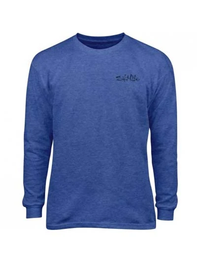 Salt Life SLY1173 Big Shot Youth Long Sleeve Tee Royal Heather - Image 2