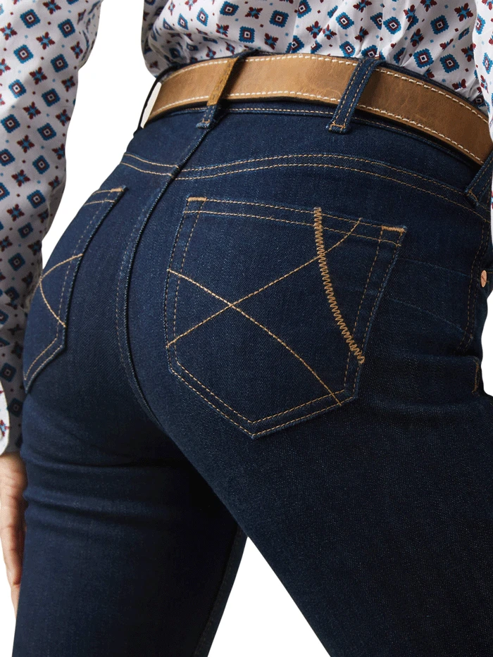 Ariat 10042224 Womens REAL Perfect Rise Ella Straight Jean Rinse - Image 4