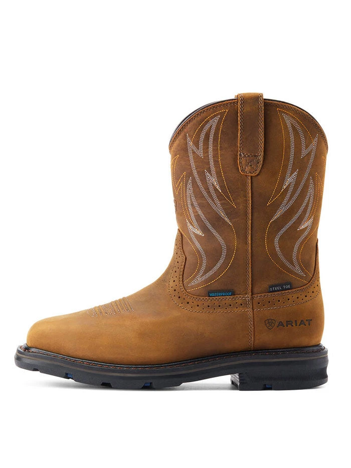 Ariat 10044544 Mens Sierra Shock Shield H20 Steel Toe Distressed Brown - Image 5