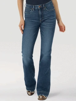 Wrangler 1011MPEHL Womens Green Jean-Eco-Friendly High Rise Trouser Lauren