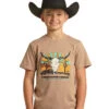 Rock & Roll Denim RRBT21R0IR Kids Graphic Tee Taupe