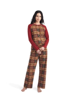 Ariat 10042604 Womens Long Sleeve Pajama Set Southwest Style Print