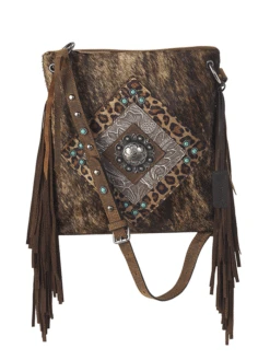 Ariat A770003802 Womens Nashville Crossbody Calf Hair Brown