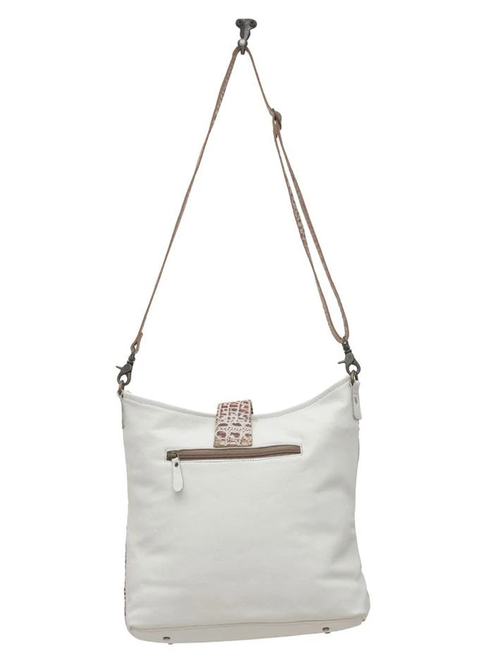 Myra Bag S-6211 Womens Smokey Leather And Hairon Bag Natural - Image 4