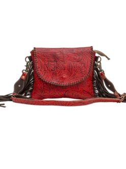 Myra Bag S-6857 Womens Trameline Crossbody Bag Red