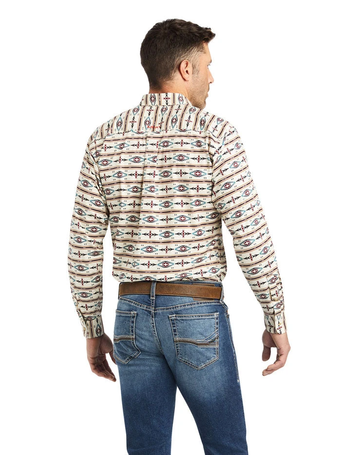 Ariat 10042327 Mens Keon Standard Fitted Shirt Snow Bunting - Image 2