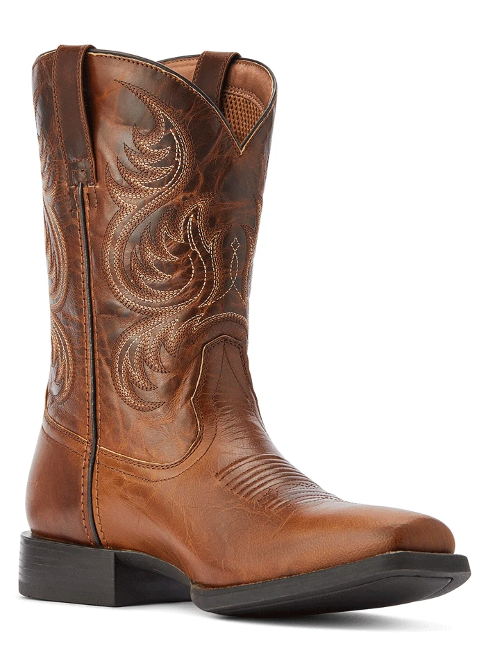 Ariat 10042399 Mens Sport Boss Man Western Boot Rich Cognac - Image 3