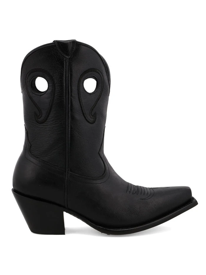 Black Star WBSN011 Womens Matador Leather Boot Black - Image 2