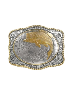 Crumrine 38056 Vintage Bass Fish Buckle Silver