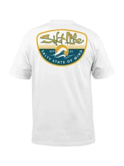 Salt Life SLM10903 Mens Morning Wave Short Sleeve Tee White