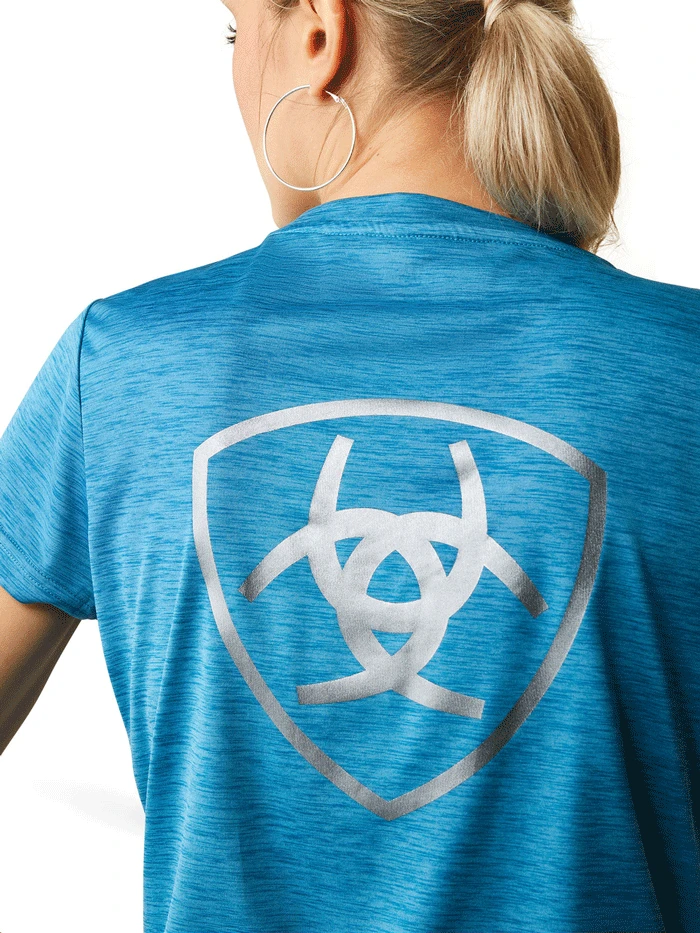 Ariat 10043432 Womens Laguna Logo Top Peacock Blue - Image 3