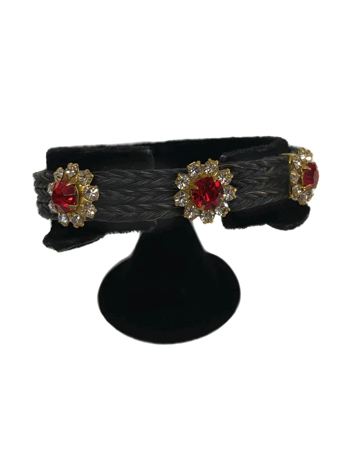 Fashionwest HH84R-1-BKRD Womens Horsehair Bracelet Red