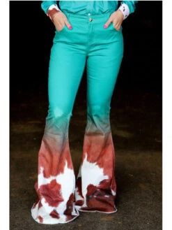 Ranch Dress'n JADE COWHIDE Womens Super Flares
