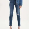 Levis Levi's 195580075 Womens 711 Skinny Ankle Jeans Maui Indigo