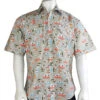 Rockmount 1646 Mens Retro Campers Print Short Sleeve Western Shirt Green