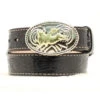 Nocona N4410401 Kids Western Belt With Bullrider Buckle Black