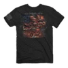 Buck Wear 2193 Mens Freedom Shine Short Sleeve Graphic Tee Black