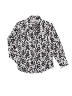 Wrangler 112317147 Kids 20X Competition Advanced Comfort Shirt Blue