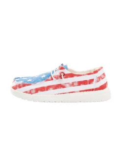 Hey Dude 121412698 Womens Wendy Shoe Star Spangled - 10
