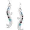 Montana Silversmiths Montana Silversmith ER4836 Womens Dreamweaver Feather Earrings Silver