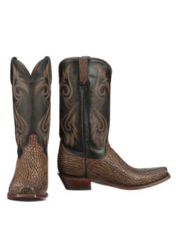 Lucchese M3238.74 Mens Mingus Safari Shark Boots Black