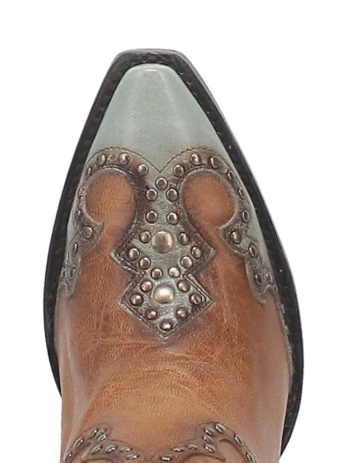 Dan Post DP4383 Womens TARYN Leather Boot Brown And Turquoise - Image 6