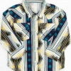 Wrangler 10PQ1290M Kids Toddler Long Sleeve Snap Shirt Aztec Print Multi