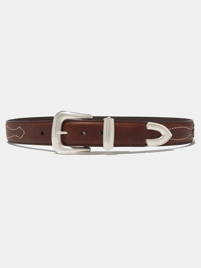 Vintage Bison VB-7012 Mens Dalton Leather Belt Saddle - Image 6