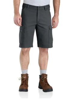 Carhartt 103542-029 Mens Rugged Flex® Relaxed Fit Canvas Cargo Work Short Shadow