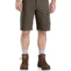Carhartt 103542-217 Mens Rugged Flex® Relaxed Fit Canvas Cargo Work Short Tarmac