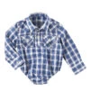 Wrangler 112322477 Infants Baby Boy Bodysuit Blue Plaid