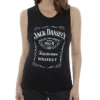 Ely Cattleman 15361412JD-89 Womens Jack Daniels Sleeveless Label Tank Black