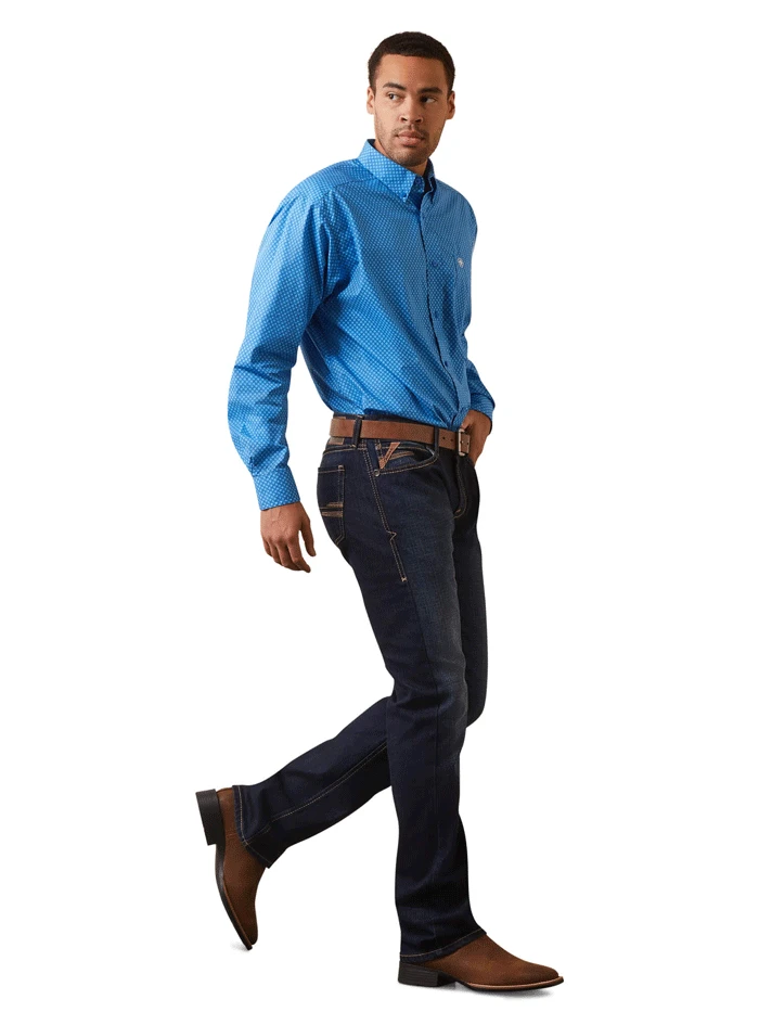 Ariat 10043770 Mens Lloyd Classic Fit Shirt Blue - Image 4