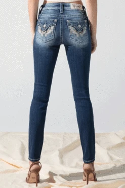 Miss Me M3080S31 Womens MM's Secret Skinny Jeans Medium Blue