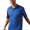 Ariat 10043501 Mens TEK Short Sleeve Polo Monaco Blue