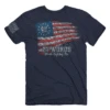 Buck Wear 2190 Mens Worth Fighting For Short Sleeve Graphic Tee Navy