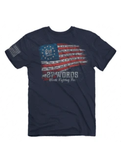 Buck Wear 2190 Mens Worth Fighting For Short Sleeve Graphic Tee Navy