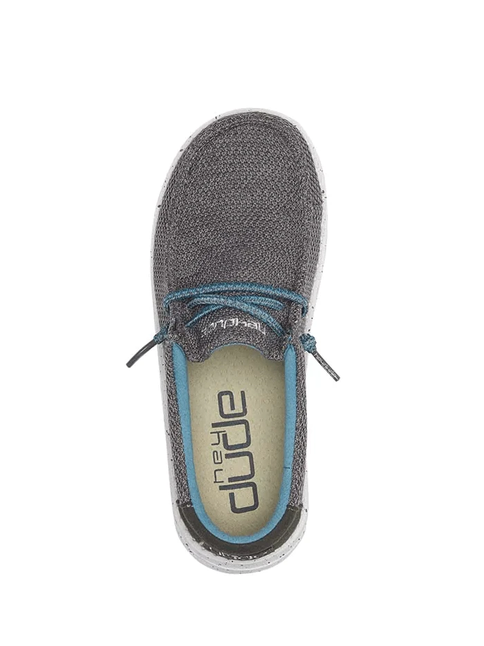 Hey Dude 130133217 Youth Wally Shoe Sox Sharkskin - Image 2