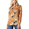 Wrangler 112336515 Womens Retro Punchy Shirt Tan