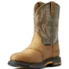 Ariat 10008633 Mens WorkHog Waterproof Work Boot Aged Bark