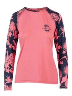Salt Life SLJ6052 Womens Escapism Long Sleeve Performance Tee Coral Heather