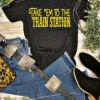 Texas True 3413 Yellowstone Take Em To The Train Station T-Shirt Charcoal Black