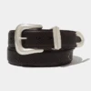 Vintage Bison VB-7011 Mens Dalton Leather Belt Chocolate