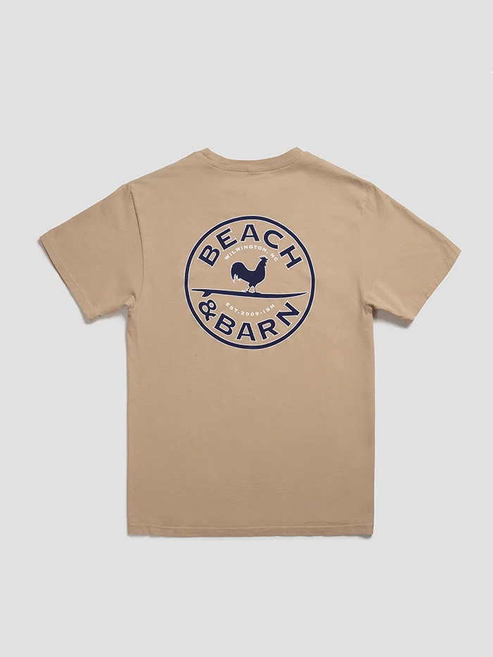 Beach & Barn EMBLEM TEE Adult Short Sleeve T-Shirt Latte