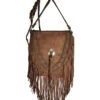 Kobler LUBBOCK Womens Leather Fringe Bag Brown
